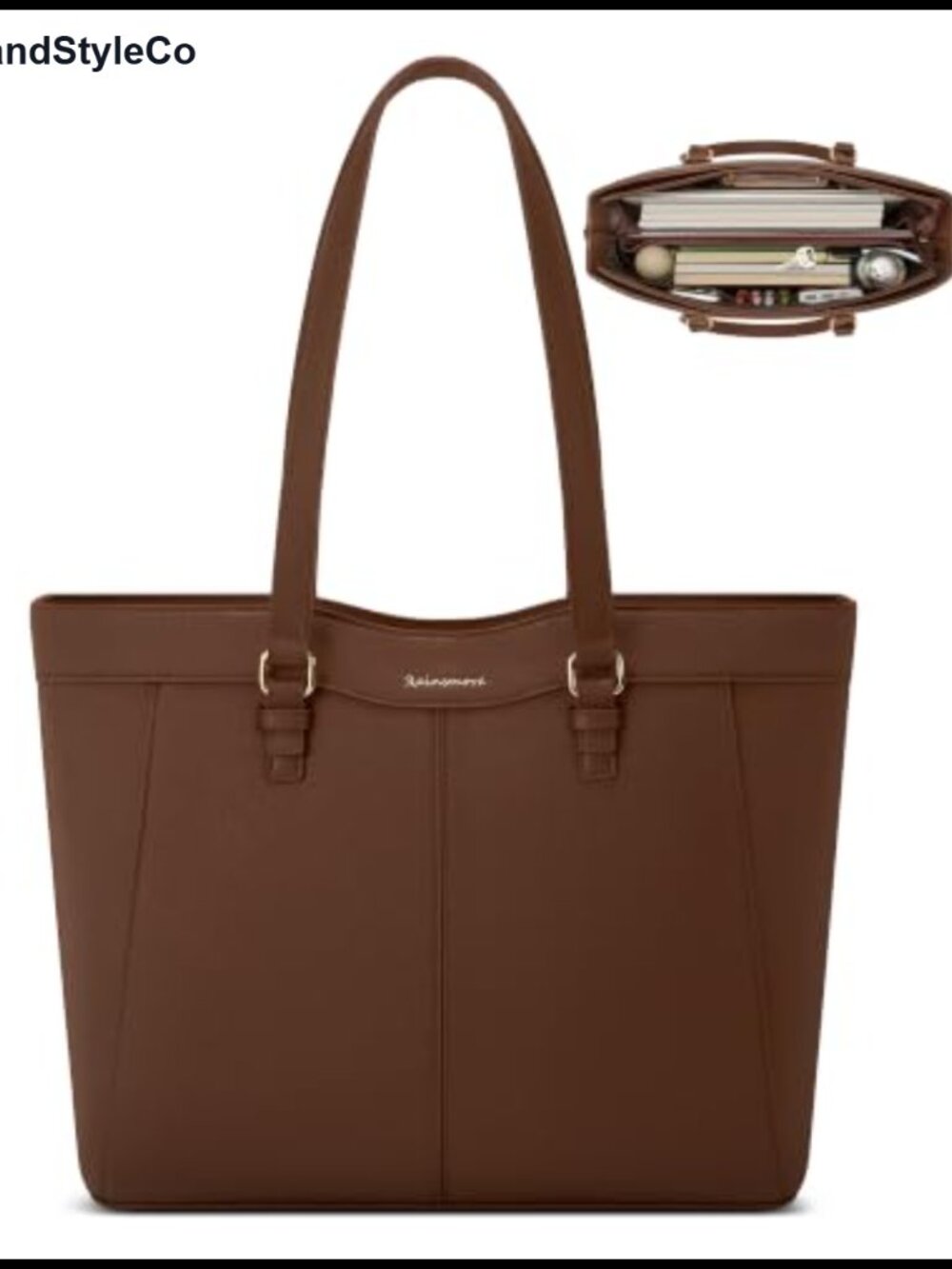 Large Waterproof PU Leather Tote Bag for Women Work Shoulder Purse